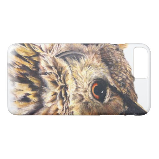 Eagle Owl fijne kunsttelefoon Case-Mate iPhone Case (Achterkant (Horizontaal))