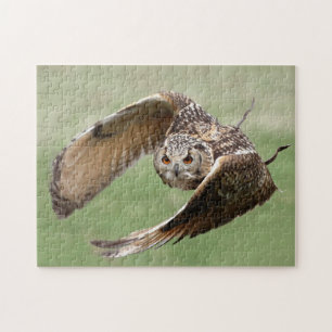Eagle Owl in vlucht Legpuzzel