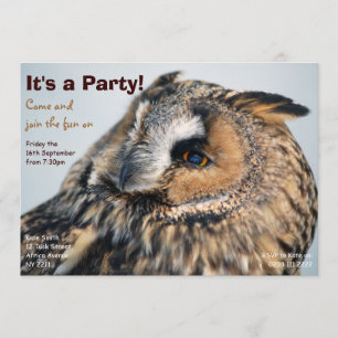Eagle Owl Party Invitation Kaart