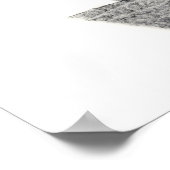 Eagle Owl Pencil Tekening Poster (Hoek)