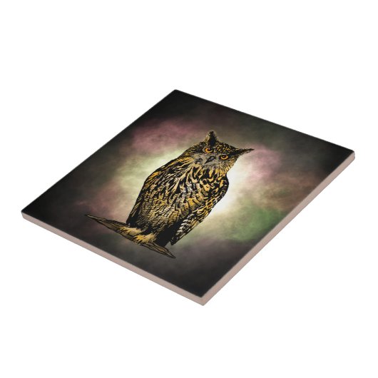 Eagle owl tegeltje (Zijkant)