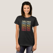 Eagle Pass Texas Eagle Pass TX Retro  tekst T-shirt (Voorkant volledig)