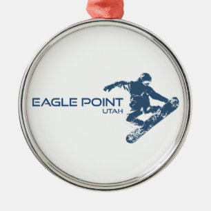Eagle Point Resort Utah Snowboarder Metalen Ornament