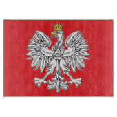 Eagle polonais avec la planche à découper de (Devant)