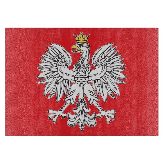 Eagle polonais avec la planche à découper de (Devant)