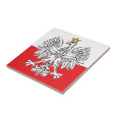 Eagle polonais avec le carreau de céramique de (Côté)