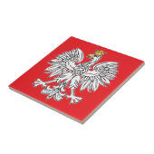 Eagle polonais avec le carreau de céramique de (Côté)