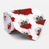 Eagle polonais sur la carte de pays sur la cravate (Roulé)