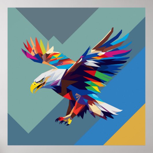 Eagle pop art poster (Voorkant)