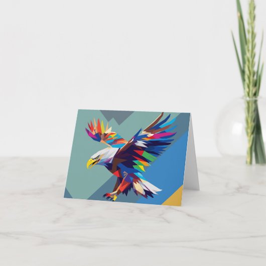 Eagle pop kunst bedankkaart (Voorkant)