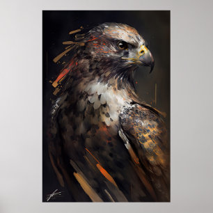 Eagle Portret Dier Natuur Wildlife Schilderij Kuns Poster