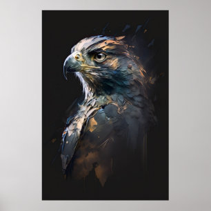 Eagle Portret Dier Natuur Wildlife Schilderij Kuns Poster