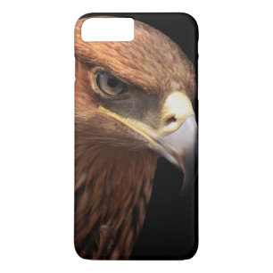 Eagle portret geïsoleerd op zwart iPhone 8 plus / 7 plus hoesje