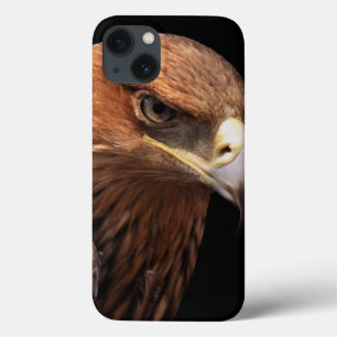 Eagle portret geïsoleerd op zwart iPhone 13 hoesje