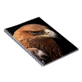 Eagle portret geïsoleerd op zwart notitieboek (Rechterzijde)