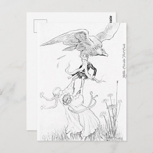 EAGLE PREND ASSISTANT | Cartes postales peignables (Devant / Derrière)