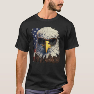 Eagle Proud Patriotic American US Flag 4th Of July T-shirt