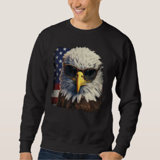 Eagle Proud Patriotic American US Flag 4th Of July Trui