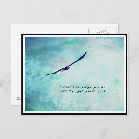 Eagle Psalm 91 Carte postale (Devant / Derrière)