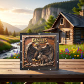 Eagle Rabbit Friendship Mountain Vierkante Klok