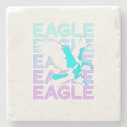 Eagle Retro Stenen Onderzetter (Voorkant)