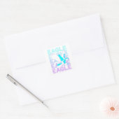Eagle Retro Vierkante Sticker (Envelop)
