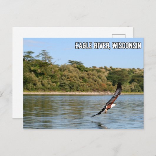 Eagle River, carte postale du Wisconsin (Devant / Derrière)