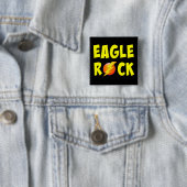 Eagle Rock Lightning Bolt Vierkante Button 5,1 Cm (In situ)
