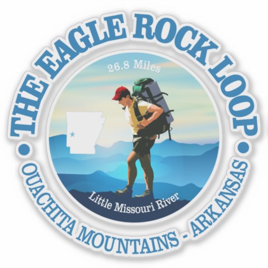 Eagle Rock Loop Trail (Hiker C) Sticker (Voorkant)