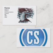 Eagle rouge - cartes de visite patriotiques (Devant / Derrière)