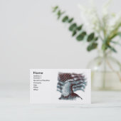 Eagle rouge - cartes de visite patriotiques (Debout devant)