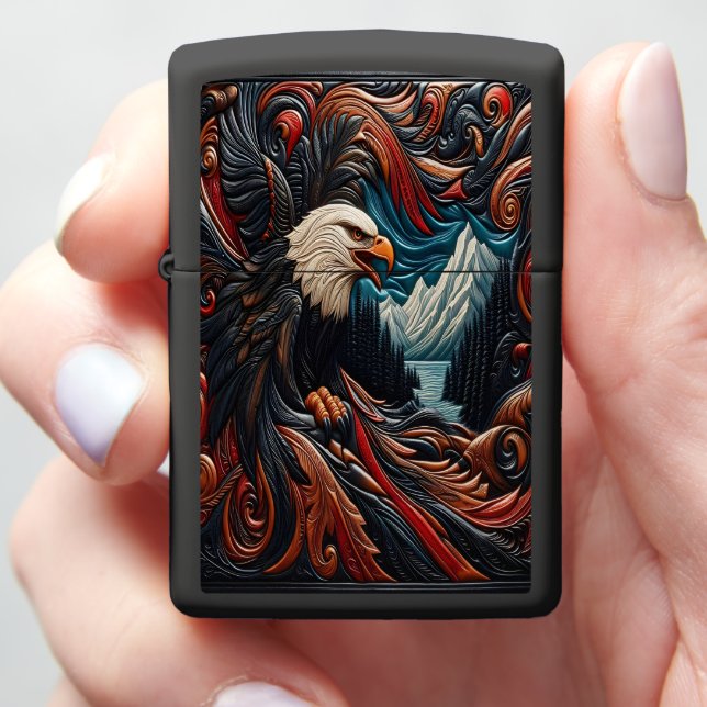 Eagle Schilderachtig Leather-Looking Artwork (In Hand)