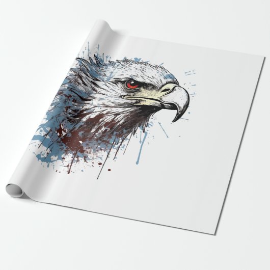 Eagle schilderij cadeaupapier (Uitgerold)