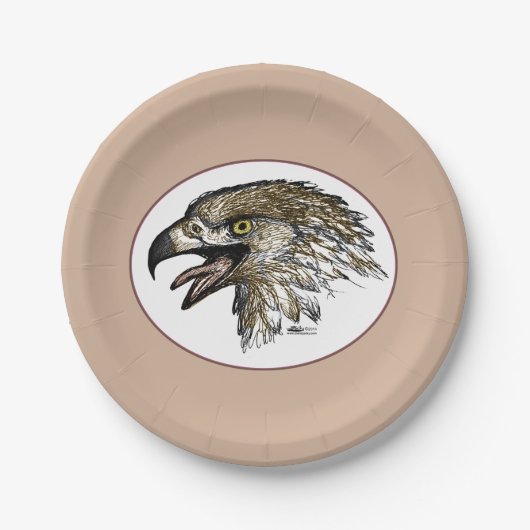 Eagle Screaming Papieren Bordje (Voorkant)