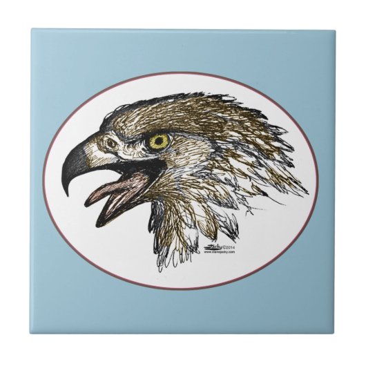 Eagle Screaming Tegeltje (Voorkant)