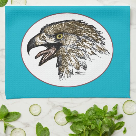 Eagle Screaming Theedoek (Gevouwen)