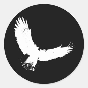 Eagle Silhouette Ronde Sticker