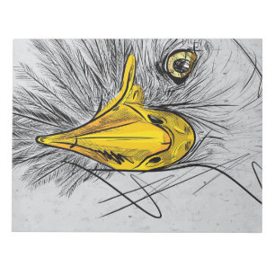 Eagle Sketch Face Wall Art Notitieblok