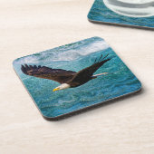 Eagle Soaring boven het Storm Bier Onderzetter (Linkerzijde)