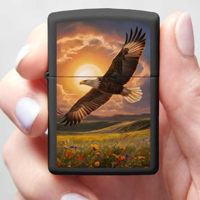 Eagle Soaring Sunset (In Hand)