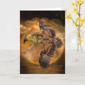 Eagle-spirit van de Wind Art Card Kaart (Gele Bloem)