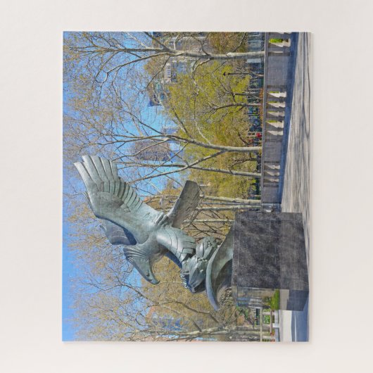 Eagle Statue New York. Legpuzzel (Verticaal)