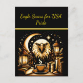 Eagle stijgt onder sterren briefkaart (Voorkant)