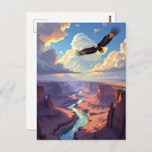 Eagle Themed Keeping in Touch Briefkaart (Voorkant / Achterkant)