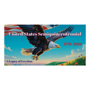 Eagle Tribute — 250e Verjaardag van de Verenigde S Perfect Poster