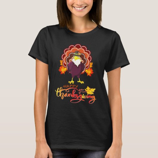 Eagle Turkije Happy Thanksgiving T-shirt (Voorkant)