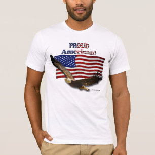 Eagle & US FLAG Fier T-shirt américain