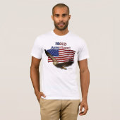 Eagle & US FLAG Fier T-shirt américain (Devant entier)