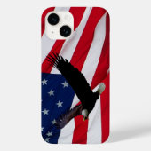 Eagle US Flag op dag van de wind Case-Mate iPhone Case (Achterkant)