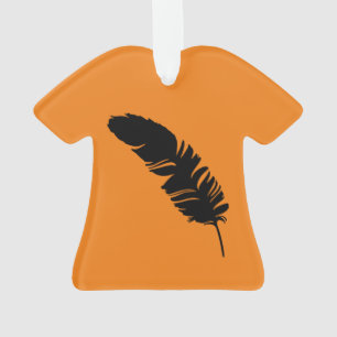 Eagle veren zwarte silhouet ornament
